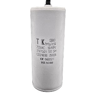 CAPACITOR PPM 75+75UF 250VAC 5% FIO 50/60HZ CBB60 0,5 KVAR-60X120MM TK