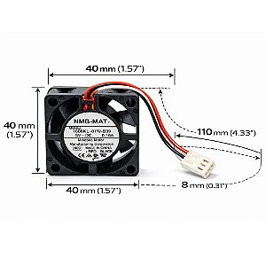 VENTILADOR 1606KL-01W-B39 5V 0,16A 40X40X20MM AXIAL NMB