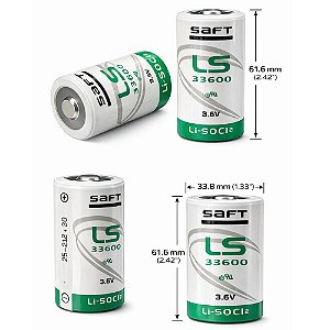 BATERIA 3,6V LS33600 (TIPO D) LITHIUM SAFT