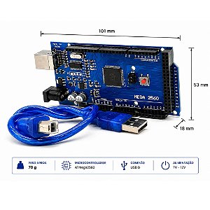 PLACA MEGA 2560 CHIP 16U2 + CABO USB