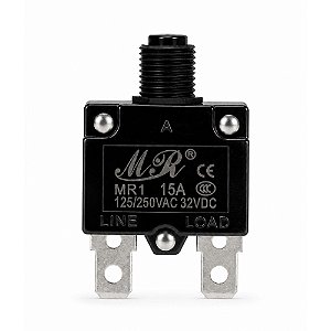 INTERRUPTOR TÉRMICO DE REINICIALIZAÇÃO MR1 125/250VAC 32VDC DISJUNTOR DE PROTEÇÃO CONTRA SOBRECARGA PROTETOR DE SOBRECARGA