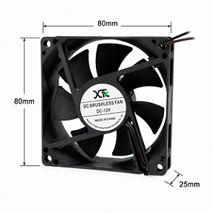 Ventoinha 80x80x25mm 12v 5000rpm Donggan Cooler