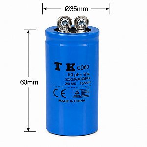 CAPACITOR MOTOR STAR 250UF 220/250 V-CD 60-50X100 TK