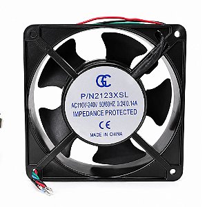 MICROVENTILADOR P/N2123XSL 0.24/0.14A 120X120X38MM 110/220V BIVOLT