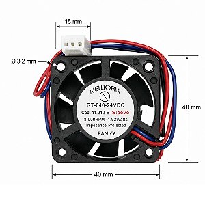 Cooler 40x40x10 RT-040-24vdc 11.212-E -SLEEVE