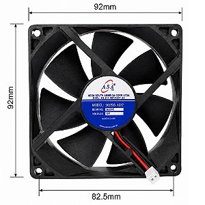 MICRO VENTILADOR 92X92X25 12V 3000RPM 9025S-12/2 ASA FAN
