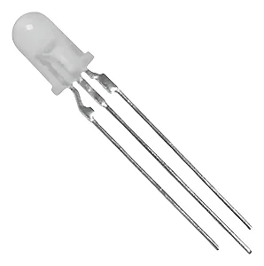 LED 5MM BICOLOR CATODO COMUM VM/VD LEITOSO 3 TERMINAIS