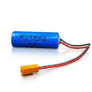 BATERIA 17505 3,6V EXPOWER LITHIUM COM CONECTOR FANUC MARROM