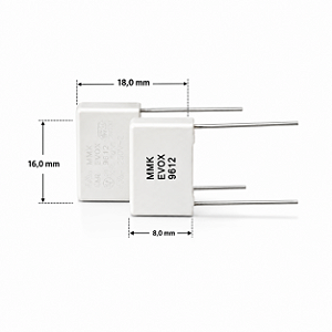 CAPACITOR POLIESTER FILME METALIZADO SERIE MMK EVOX 100NF 400V