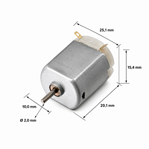 MICRO MOTOR DC 3-6V 25*20*15MM 8*2MM 17.000-18.000 RPM