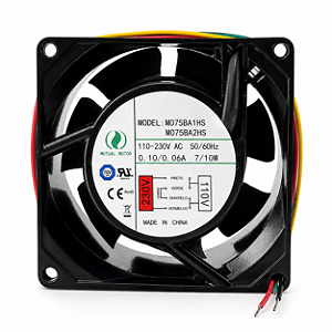 VENTILADOR DE PAINEL 80X80X38MM 110/220V EMBUTIDO MO75BA2HB ROLAMENTADO