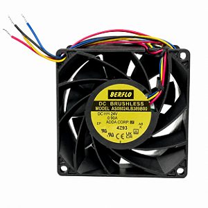 MICRO VENTILADOR 80X80X38MM 24VDC 0.90A AS08024LB389B00 BERFLO