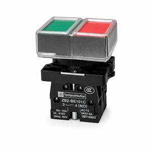 BOTÃO DE COMANDO DUPLO VERDE VERMELHO 1NA-1NF XB2-EL9325 TECHPUSHBUTTON