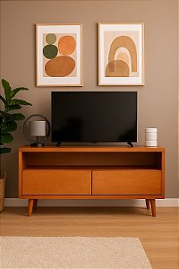 Rack Retrô Modena em Madeira Mel Natural