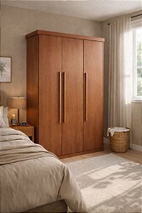 Roupeiro de Madeira Maciça 3 Portas