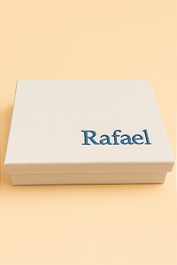 Caixa forrada em linho personalizada P