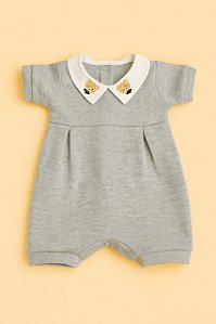 Macaquinho Cinza Ursinhos Tricô - Lista Rafael