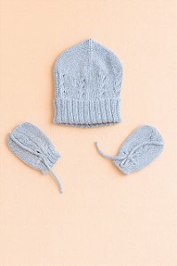 Gorro e Luvas Tricô - Lista Rafael