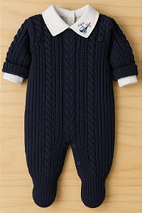 Conjunto Tricô Azul Marinho
