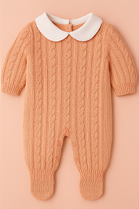 Conjunto Tricô Salmão