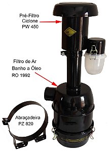 RO 1992 - Filtro de ar banho a óleo para Tratores 62id, 65id Original Puriar