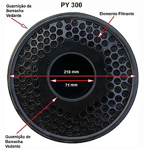 PY 300 - Elemento do filtro de ar Trator 85id, 86id, original Puriar