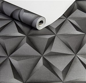 Papel De Parede Magnific Geométrico 3D WP39 Vinílico Rolo de 9,50mx53cm