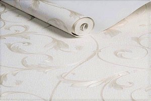 Papel de Parede Magnific AB-16 Arabesco Bege Vinílico - Rolo de 9,50mx53cm