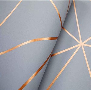 Papel De Parede Magnific Gold Geométrico Vinílico Texturizado WP74 Rolo de 10mx53cm
