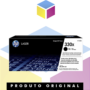 Cartucho de Toner Original HP W1330X 330X Preto | M432FDN M432 M408DN M408 |15k