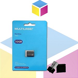 Pen Drive Multilaser Nano 32gb Preto | USB 2.0 PD055 |