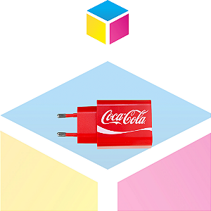 Carregador USB‑C 20W | PD Charger | Coca‑Cola | Vermelho | Produto novo com Garantia