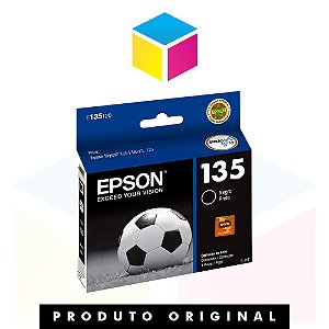 Cartucho de Tinta Epson T 135 Preto | T 25 TX 125 TX 123 TX133 TX 135 Original | 5ml