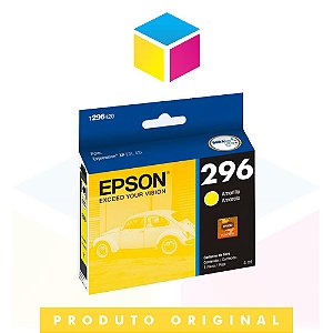 Cartucho de Tinta Epson original 296 T 296 | T 296420 AL Amarelo Yellow | XP-231 XP-431 XP-241 XP-441 | Original 4ml