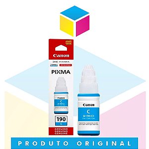 Tinta Canon GL 190 GI-190 C Ciano | Tanque de Tinta Pixma Maxx G 1100 G2 100 G3 100 G 3102 G 4100 | Original 70ml