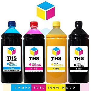 Kit Tinta Compatível Epson 664 Ciano + 664 Magenta + 664 Amarelo + 664 Preto | 1 Litro | L 200 L 375 L 220 L 110 L 355 L 555 L 455 L 365