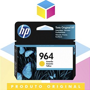 Cartucho de Tinta HP 964 Amarelo Yellow | 9010 9020 3JA52AL | Original 11,5 ml