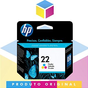 Cartucho de Tinta Original HP 22 Colorido | C9352AB C9352A | 6 ml