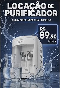 Locação Purificador de Água - a 20 anos cuidando com qualidade e dedicação de milhares de brasileiros I Agende agora mesmo e beba saúde I Higienização Semestral e Reparos ilimitados.