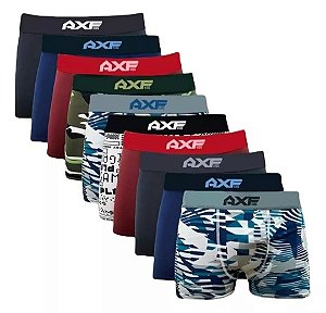 Kit 10 Cuecas Box Boxer Estampadas Masculino - Tamanhos 34 ao 44