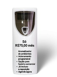 a partir de R$75,00 mês - Locação de aromatizador de ambientes - Marketing Olfativo -▪️Acionamento programável  ▪️Opção para horário comercial▪️Já incluso a reposição ▪️Agende agora