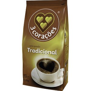 Café 3 Corações Tradicional Pacote com 500g