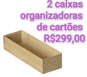 2 caixas organizadoras de cartões de visita
