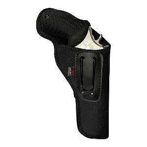 Coldre Velado Para Revolver RT 627 .357 4 Pol. 7 Tiros em Neoprene e Couro P.U