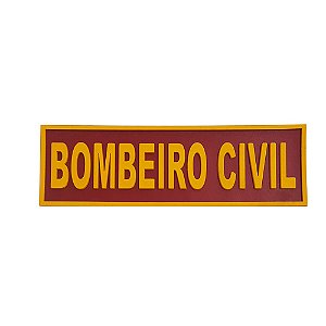 Emborrachado Bombeiro Civil Para Bornal De Perna 16x5cm