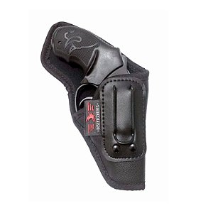 Coldre Velado Para Revolver 38 2 Polegadas 5 Tiros Em Neoprene E Couro P.U