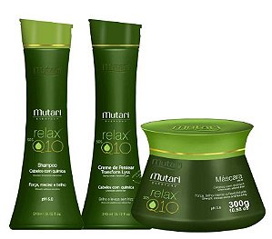Mutari Kit Relax Sos Q10 Shampoo + Creme Pentear + Máscara