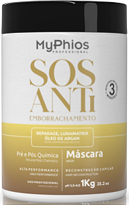 SOS Antiemborrachamento - Máscara Reconstrução Capilar 1 kg MyPhios