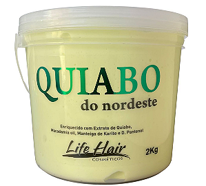 Mascara Para Hidratação Life Hair Quiabo Do Nordeste 2Kg (Balde)