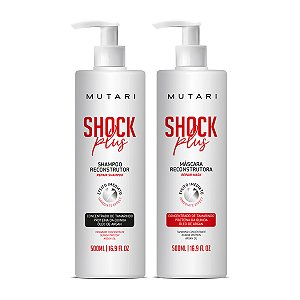 Kit Reconstrução Shampoo E Máscara Mutari - Shock Plus 500ml Mutari